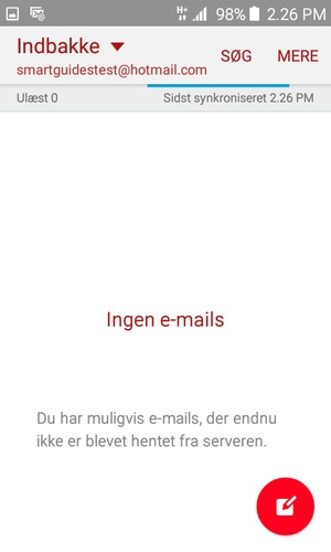 Din Hotmail er klar til brug