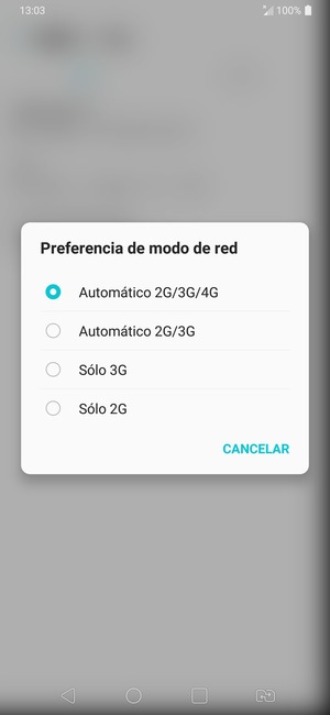 Seleccione la opción deseada