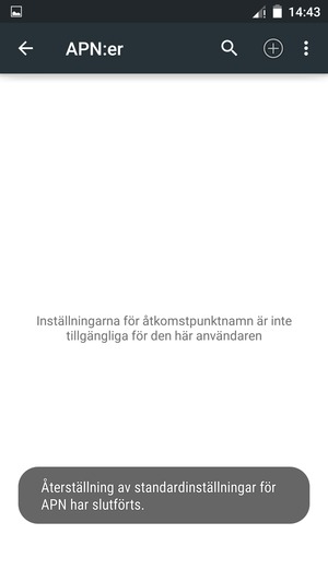 Välj Nytt APN
