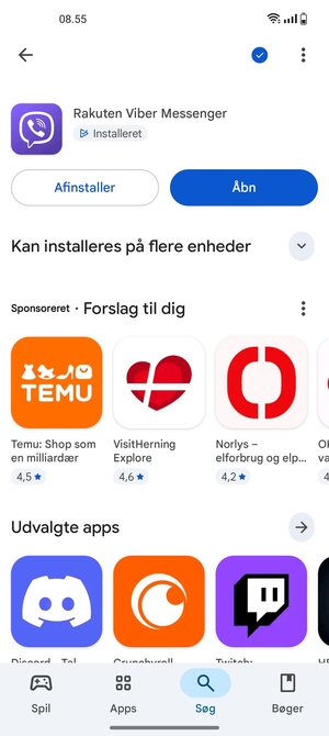 Vælg Åbn