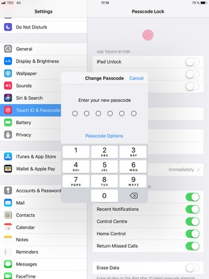 Enter your new passcode