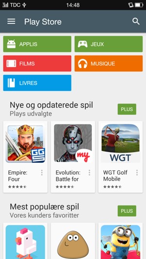 Sélectionnez le bouton de Recherche