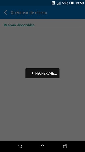 Veuillez attendre la fin de la recherche