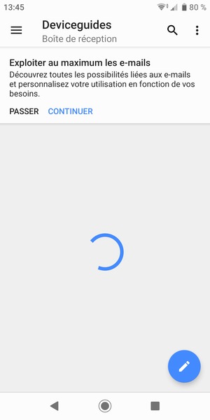 Veuillez attendre la fin de la procédure de synchronisation