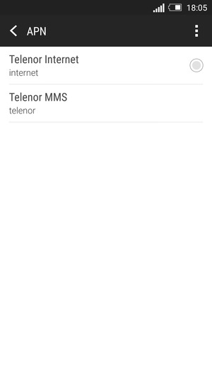 Seleziona il tasto Menu