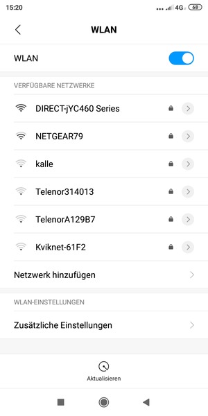 Wählen Sie das Wireless-Netzwerk, zu dem Sie eine Verbindung herstellen möchten