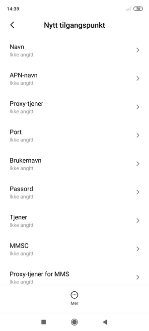 Skriv inn MMS-informasjon