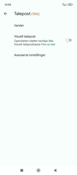 Velg Avanserte innstillinger
