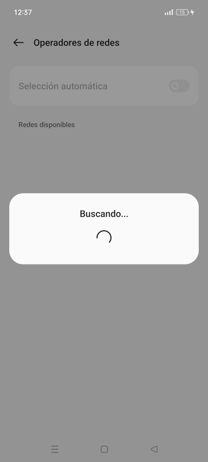 Espere a que la búsqueda termine