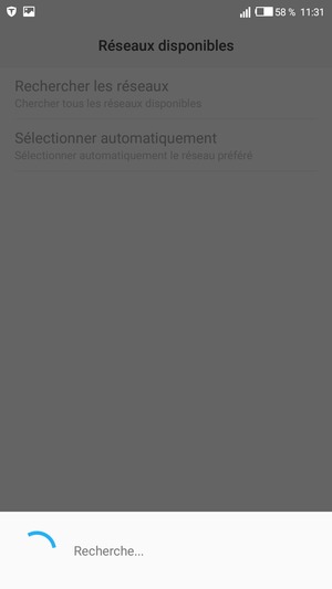 Veuillez attendre la fin de la recherche