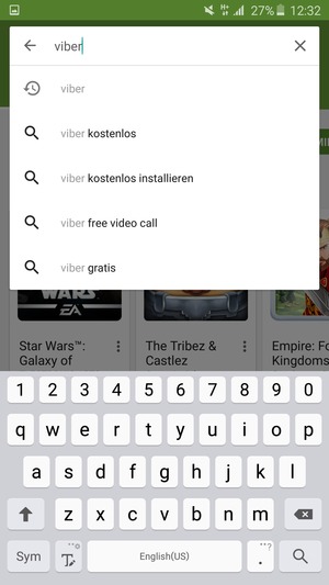 Geben Sie den Namen der App ein und wählen Sie Suchen
