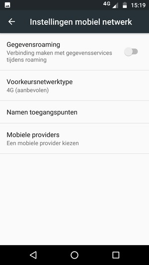 Selecteer Voorkeursnetwerktype