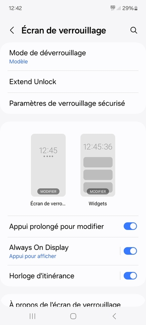 Votre téléphone est maintenant sécurisé par un écran de verrouillage