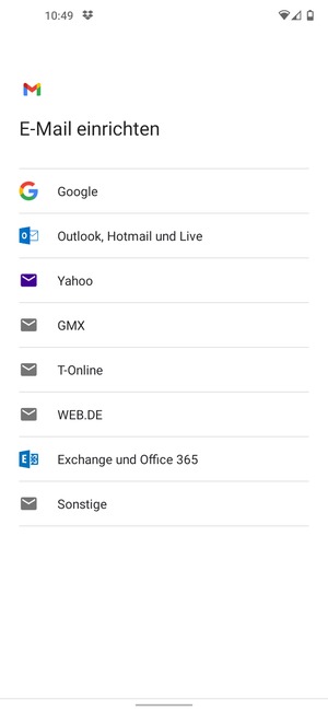 Wählen Sie Exchange und Office 365