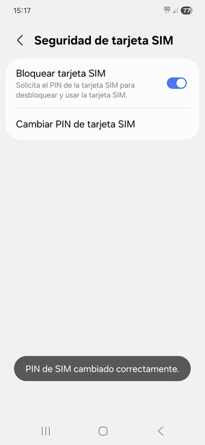 Su PIN de SIM ha sido cambiado