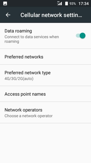 Turn Data roaming on or off