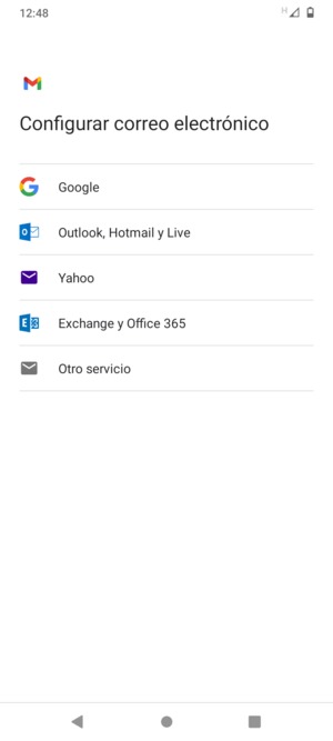 Seleccione Outlook, Hotmail y Live