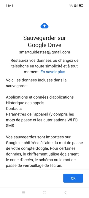 Sélectionnez OK