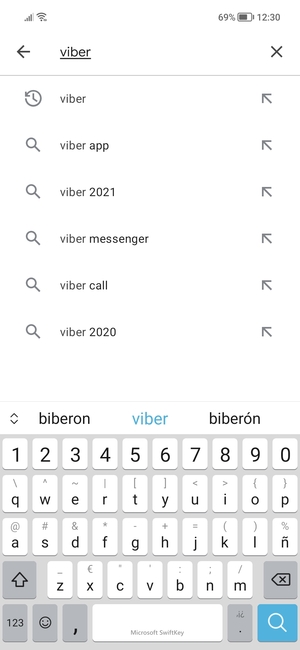Voer de app-naam in en selecteer Zoeken