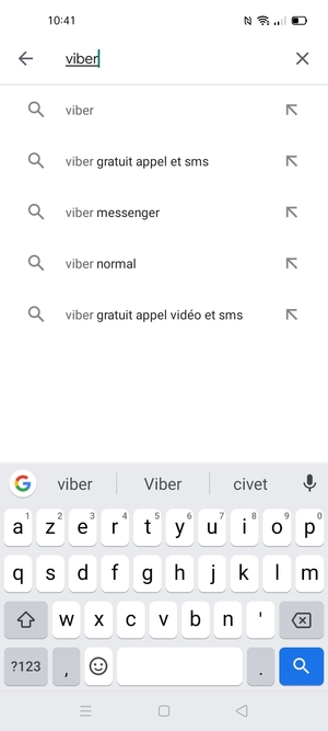 Saisissez le nom de l'appli et sélectionnez Rechercher