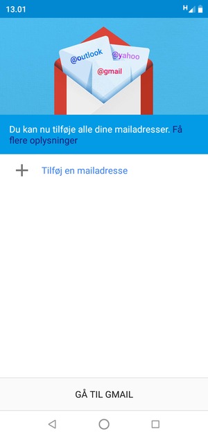 Vælg Tilføj en mailadresse