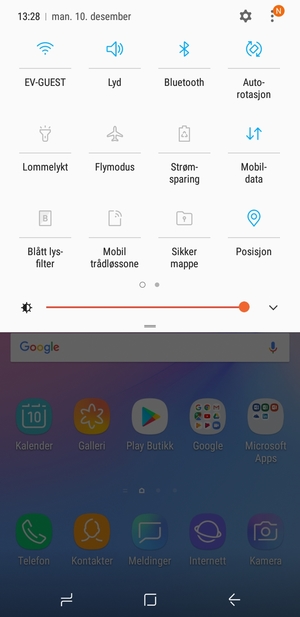 Slå av Wi-Fi og Bluetooth