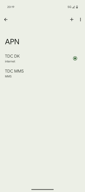 Seleziona il tasto Menu