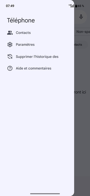 Sélectionnez Paramètres