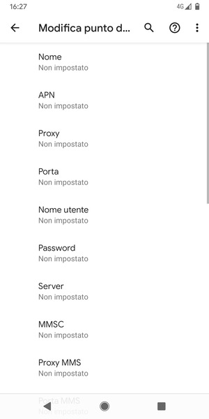 Inserisci informazioni MMS