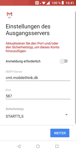 Wählen Sie Sicherheitstyp