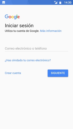 Introduzca su dirección de Gmail y seleccione SIGUIENTE