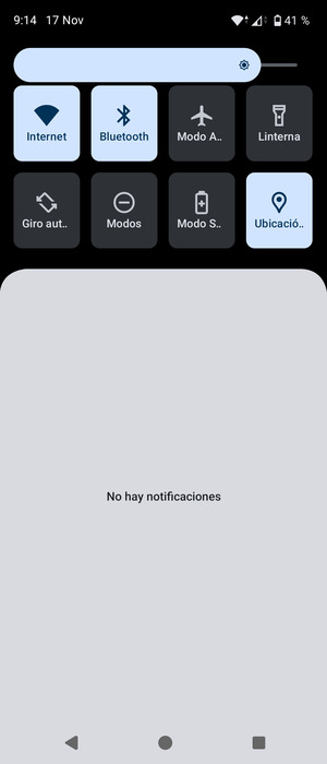 Deslice hacia abajo el menú superior de nuevo
