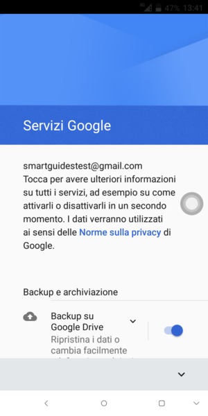 Seleziona il tasto v