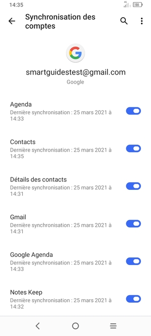 Sélectionnez le bouton du Menu