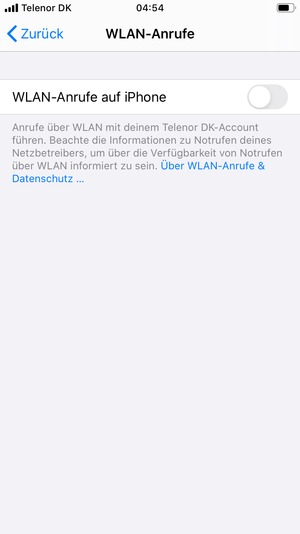 Schalten Sie WLAN-Anrufe auf iPhone ein