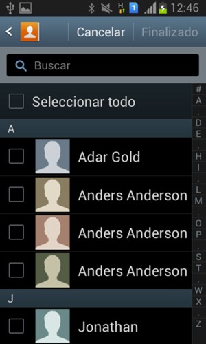 Marque la casilla de verificación Seleccionar todo