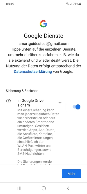 Wählen Sie Mehr
