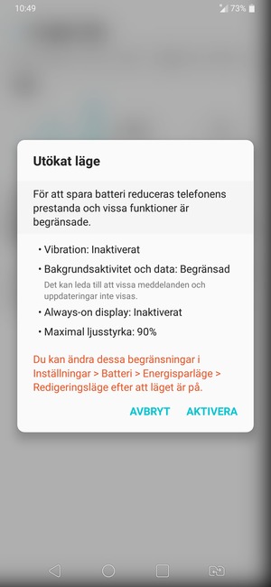 Välj AKTIVERA