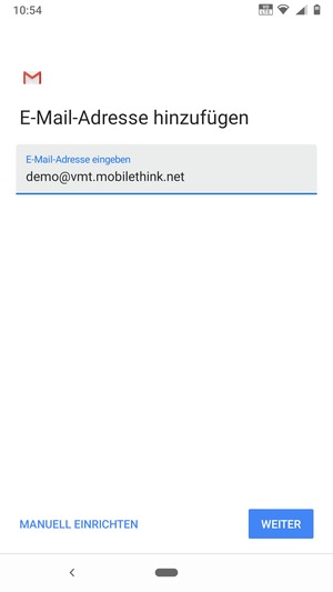 Geben Sie Ihre E-Mail-Adresse ein und wählen Sie WEITER