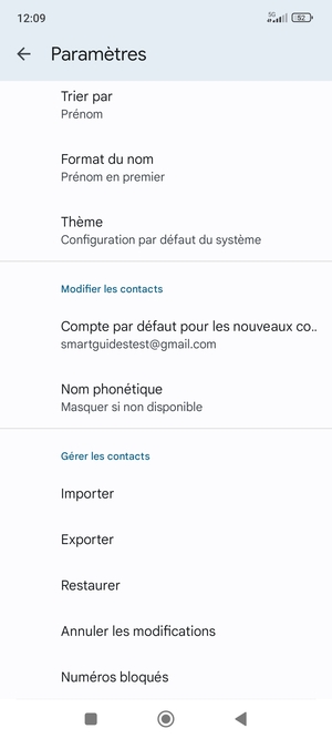 Faites défiler et sélectionnez Importer