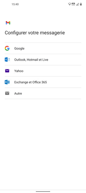 Sélectionnez Exchange et Office 365