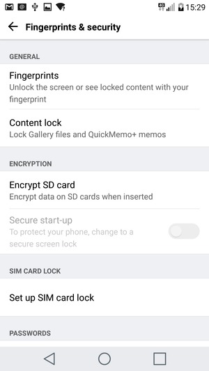 Select Set up SIM card lock