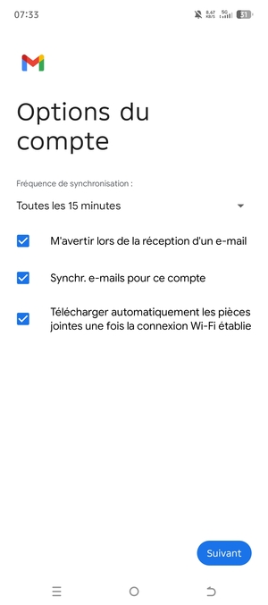 Sélectionnez Suivant