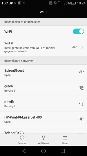 Selecteer het draadloze netwerk waarmee u verbinding wilt maken