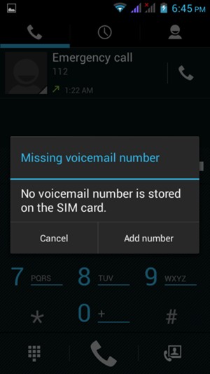 If your voicemail is not set up, select Add number
