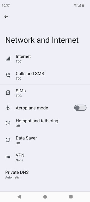 Select Hotspot and  tethering