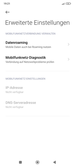 Wählen Sie Datenroaming