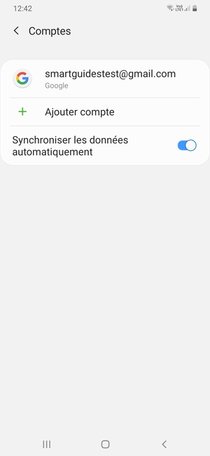 Sélectionnez votre compte Google