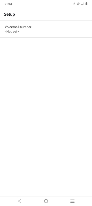 Select Voicemail number