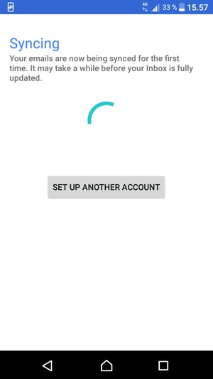 Wait for the syncing process to finish